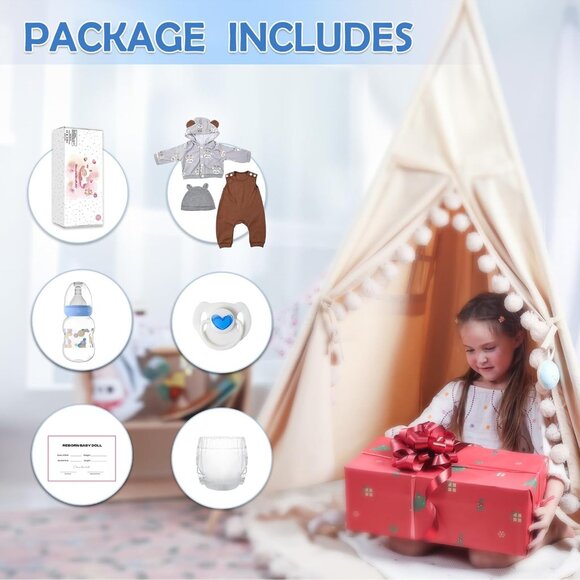 🆕18nch Soft Cloth Body Newborn Baby Doll Poseable Limbs Closed Eyes Doll Boy - Picture 10 of 10